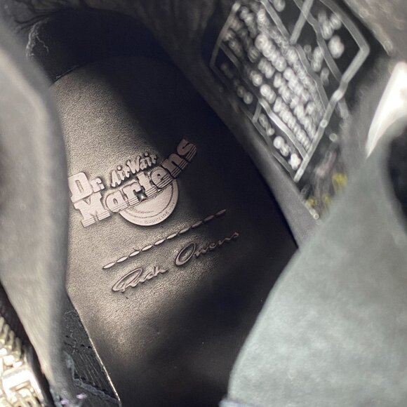DR.MARTENS x RICK OWENS Black Leather 1460 Quad Pentagram Jumbo Lace Boots - Picture 9 of 10